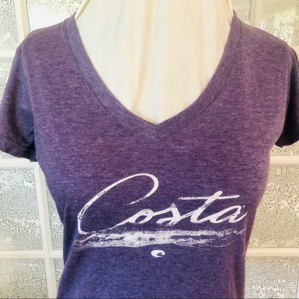 Costa Women’s Purple Short Sleeve Tee T Shirt L